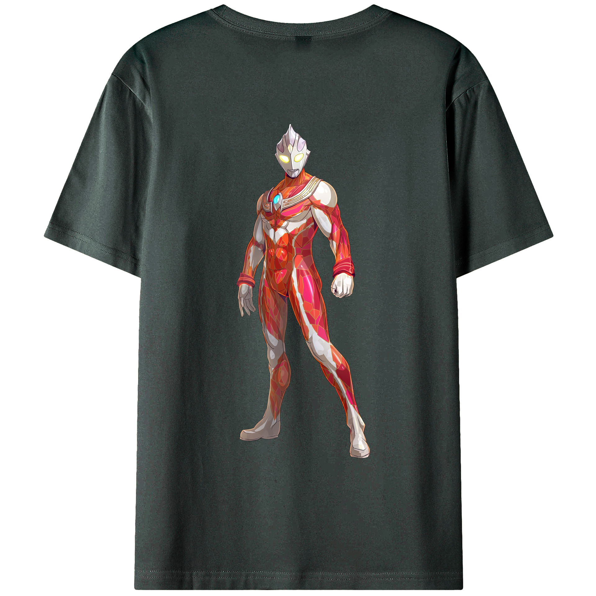 （画像用） ウルトラマン Ultraman 綿100％ メンズ半袖Tシャツ（バックプリント） 通気性